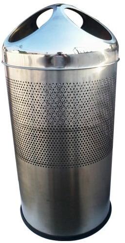 Stainless Steel Three Hole Dustbin