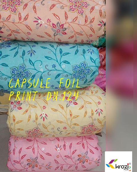 Capsule foil print - 124, for Making Garments, Feature : Easily Washable