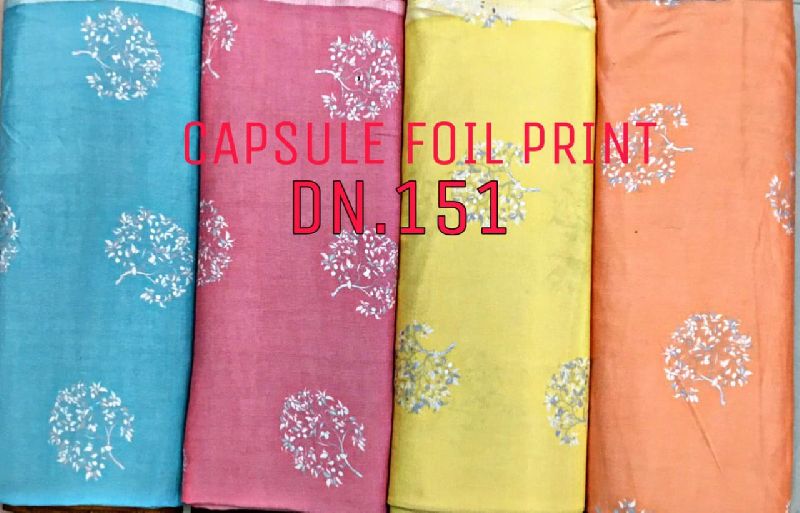 Capsule foil print - 151, for Making Garments, Feature : Easily Washable
