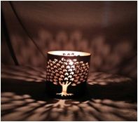 Oval Polished Stainless Steel Decorative Votive Candle, for Decoration, Pattern : Plain