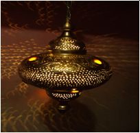 Polished moroccan hanging lamp, Technics : Hand Made