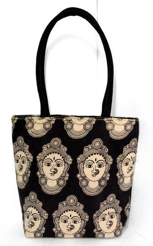 Cotton Kalamkari Tote Bag, for Grocery, Shopping, Feature : Elegant Designs