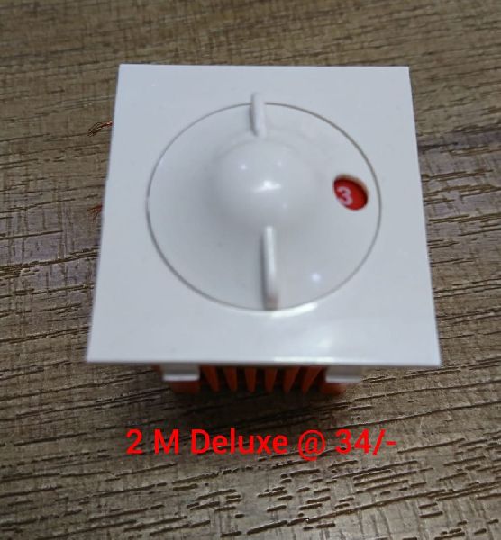 Manual Plastic 2M Deluxe Fan Regulator, Color : White