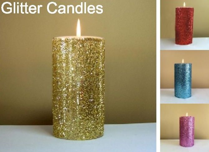 Multishape Paraffin Wax Glitter Candles