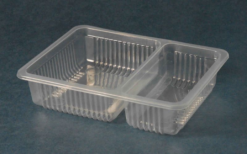 Two Portion 500 ml Disposable Tray, Packaging Type : Plastic Packet