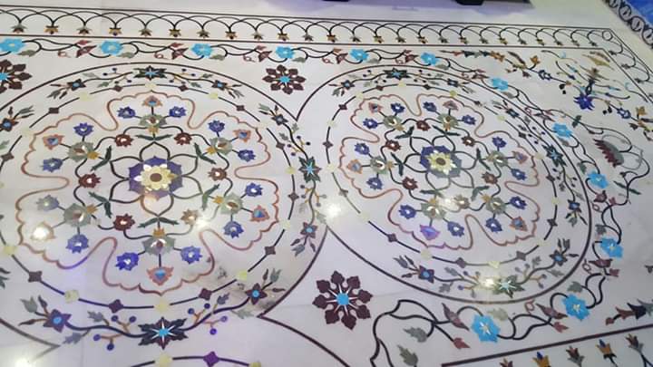 Printed marble inlay work, for Flooring