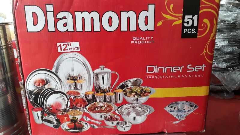 Stainless Steel Dinner Set without Layer