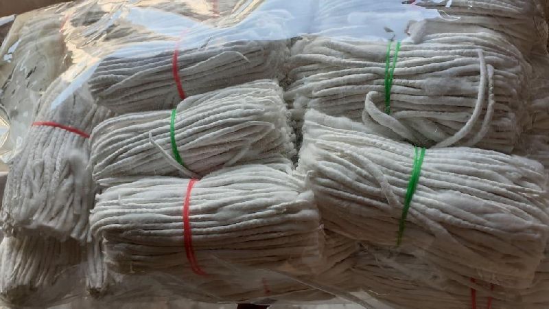 Round Long Cotton Wicks, Color : Natural-white, White