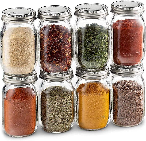 Coated Spices Glass Jar