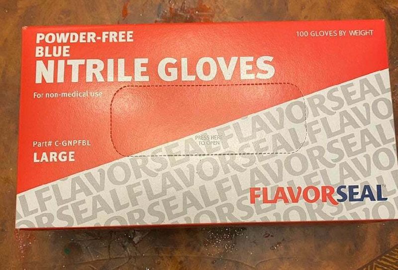 100 ct Powder Free Blue Nitrile 4 Mil Exam Gloves - Medium Brand New