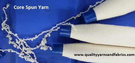 Core Spun Yarn, for Knitting, Weaving, Pattern : Plain