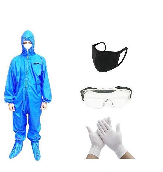 Non Woven PPE Kit, for Safety Use, Color : Blue, White