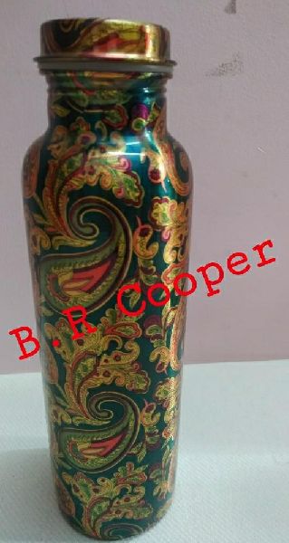 Print Copper Bottle, Storage Capacity : 1ltr