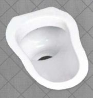 Ceramic Open Closet Plain Pan, for Home, Hotel, Office etc., Color : White