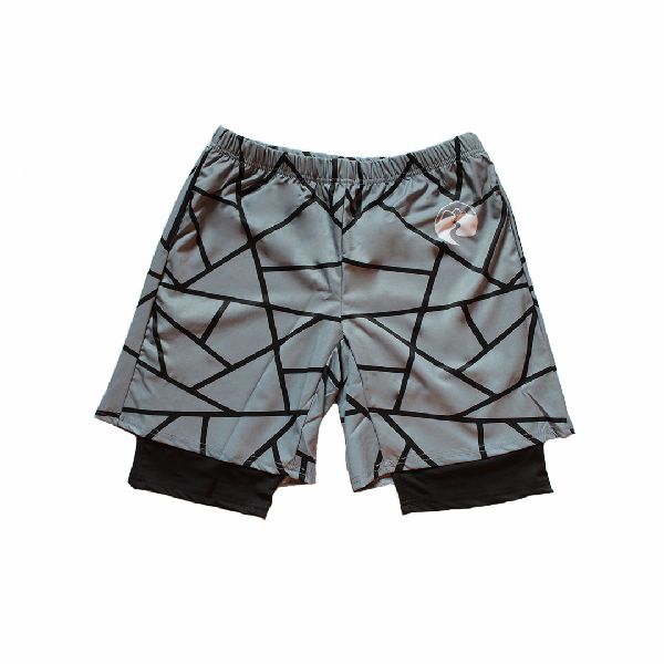 Abstract 2 in 1 Shorts
