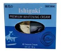 Ishigaki Premium Whitening Cream, for Face, Color : Green, Yellow