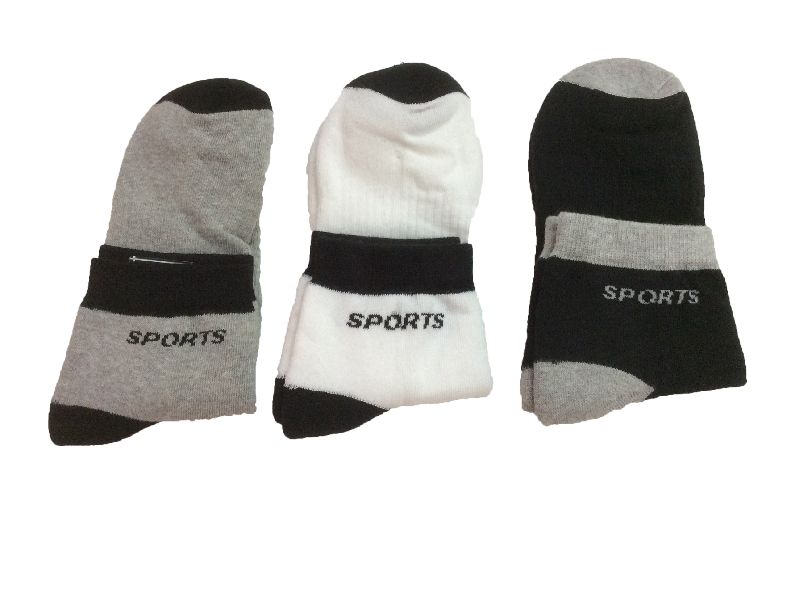 Plain Terry Sports Socks, Technics : Knitted