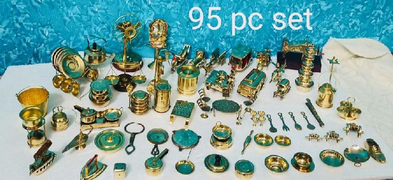 Brass kitchen set miniature gifts, for Home, Shop, Style : Classy