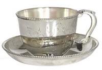 Silver Cup Saucer