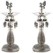 Buy Silver Diya Stand from Mangalraj Jewellers, Mumbai, India | ID ...