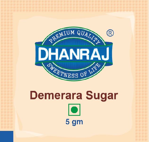 Demerara sachet sugar - 3 gm, Packaging Type : Plastic Packet