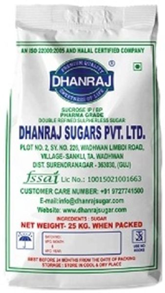 Dhanraj pharma grade sugar, Packaging Type : Bag
