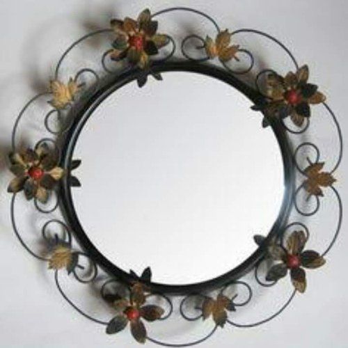 Round Iron Wall Mirror