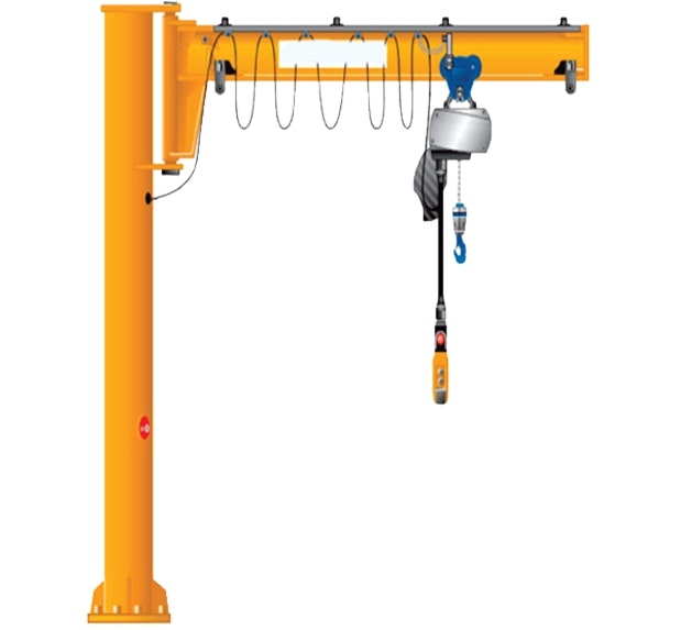 Mild Steel Jib Crane, for Industrial, Feature : Heavy Weight Lifting