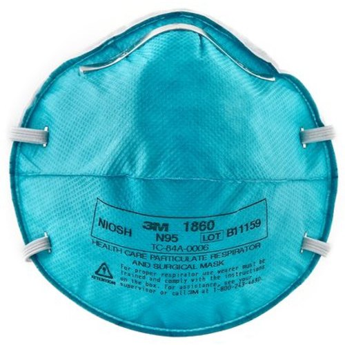 Non Woven 3M 1860 Face Mask, for Clinical, Hospital, Laboratory, rope length : 5inch