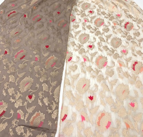 Embroidered Fancy Silk Fabric, Width : 43/44
