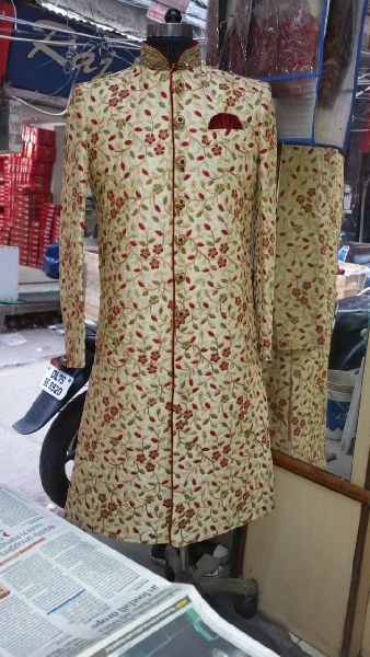 Embroidered Fancy Sherwani, Size : L