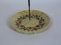 Polished Soap Stone Round Incense Stick Holder, Feature : Corrosion Resistance, Dimensional