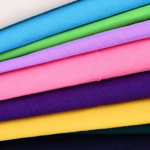 Cotton Plain Dyed Fabric, for Making Garments, Specialities : Easily Washable, Low Shrinkage