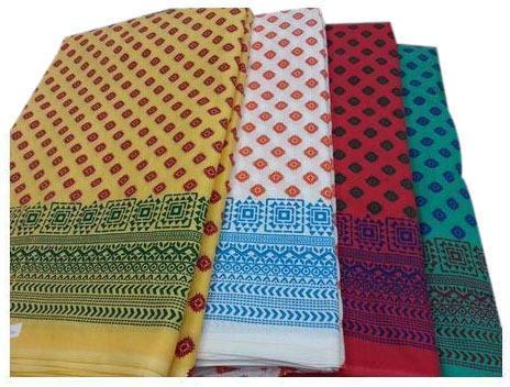 printed cotton saree