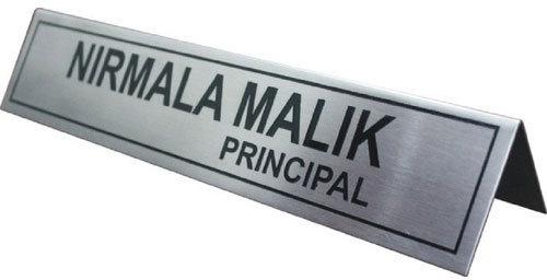 Rectangular Polished Steel Name Plate, Technics : Forged