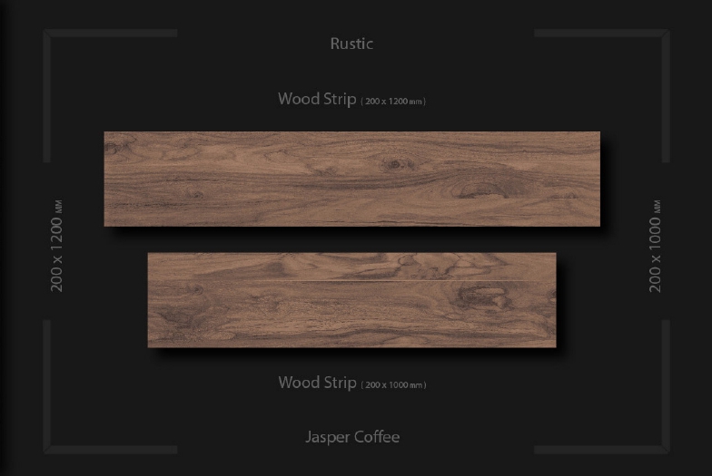 Polished Jasper Coffee Wooden Strip, for Floor Use, Size : 200x1200mm