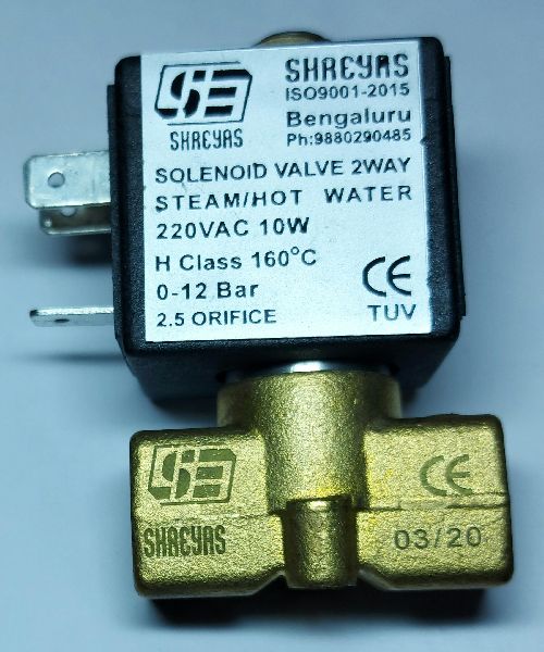 Metal 2 Way Solenoid Valve, for Gas Fitting, Oil Fitting, Water Fitting