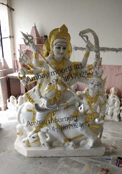 Marble Mahishasura Statue