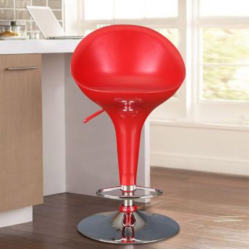Stainless Steel Bar Stool, Color : Red