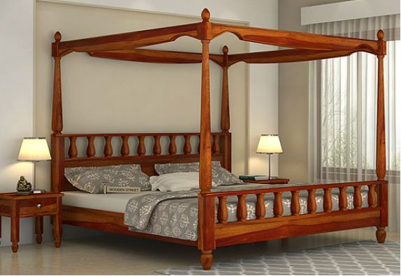 Rectangular Wooden Poster Bed, for Home Furniture, Feature : Comfortable, Durable