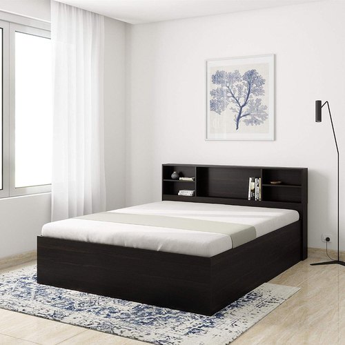 Rectangular Polished Wood Queen Size Bed, for Home, Hotel, Specialities : Accurate Dimension