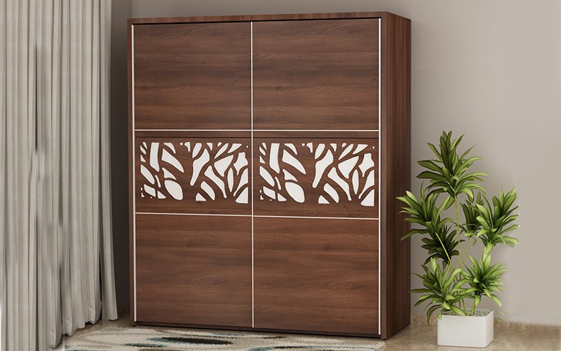 Rectangular Wood Polished Sliding Door Wardrobe, for Home, Office, Feature : Easy To Fit, Good Quality