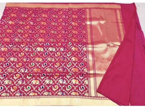 Weaving Paithani Banarasi Silk Saree, Feature : Dry Cleaning