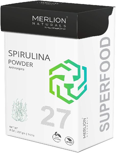 Merlion Natural Spirulina Powder, Arthrospira, 227gm, for Pharma Food, Packaging Size : 1-10kg, 10-20kg