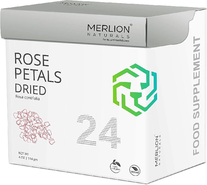 Merlion Naturals Dried Rose Petals, Rosa centifolia, 114gm