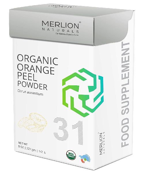 Merlion Naturals Organic Orange Peel Powder, Citrus aurantium (227gm)