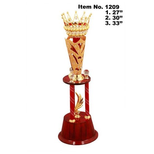 Crown Shape Crystal Diamond Trophy, Feature : Attractive Designs, Finely Finished, Shiny Look, Color : Multi Color