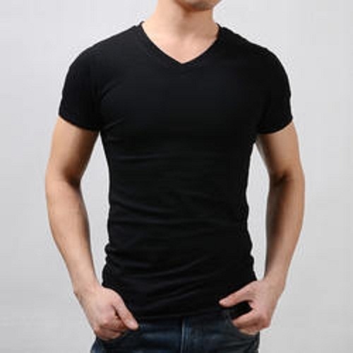 Plain Mens V Neck T-Shirts, Occasion : Casual Wear