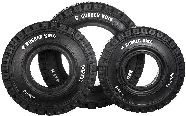 Rubber King Solid Tyres, for Forklift, Width : 124 Mm