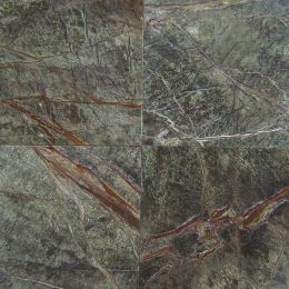 Rainforest Green Marble Slabs, for Hotel, Kitchen, Office, Restaurant, Feature : Crack Resistance